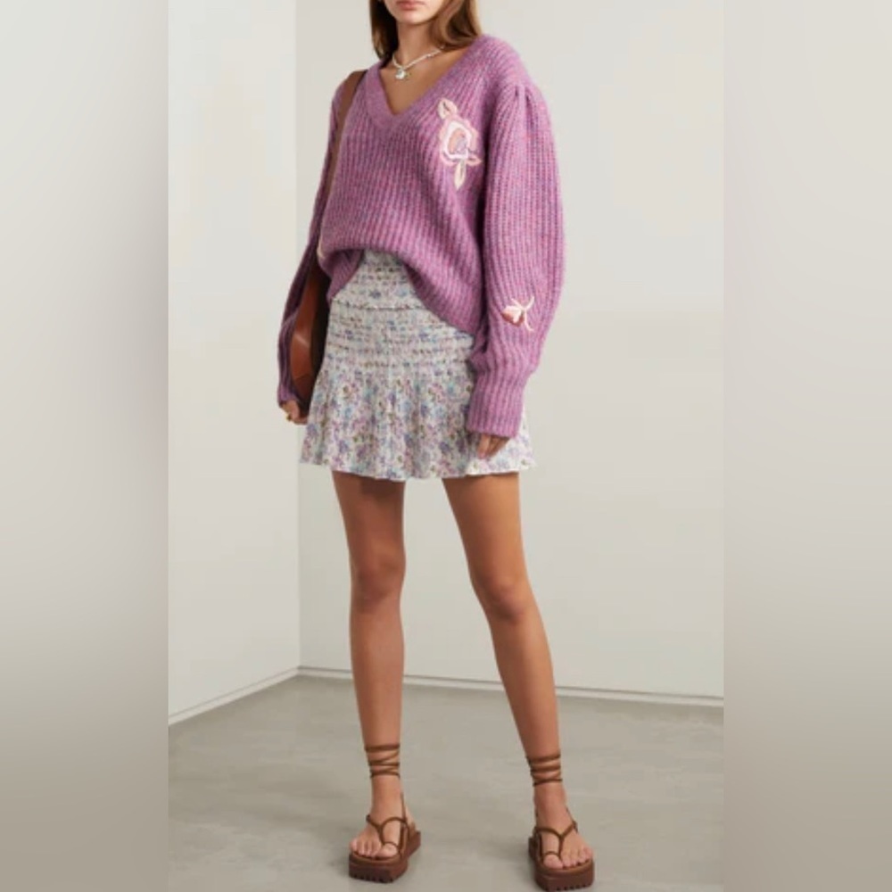 💔 SOLD LoveShackFancy ridge lavender pullover - Picture 3 of 9